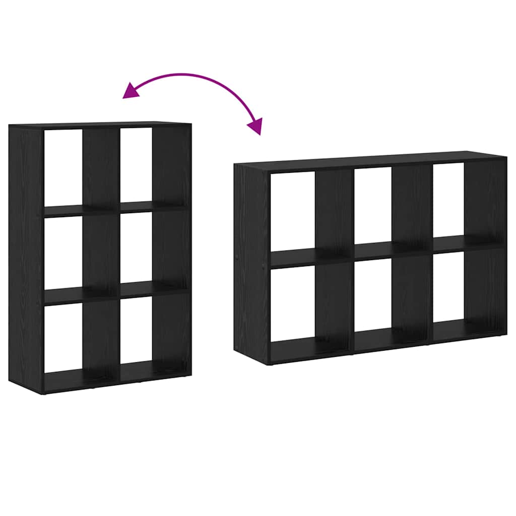 Armadio per Libri Nero 69,5 x 29 x 103,5 cm Legno multistrato