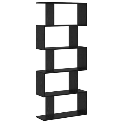 Armadio per Libri Rovere Nero 70 x 24 x 161 cm