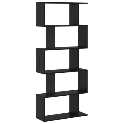 Armadio per Libri Rovere Nero 70 x 24 x 161 cm | homemem39