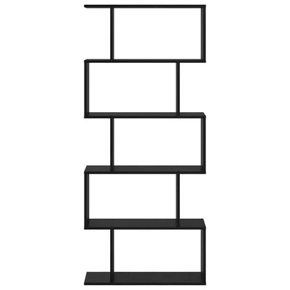 Armadio per Libri Rovere Nero 70 x 24 x 161 cm