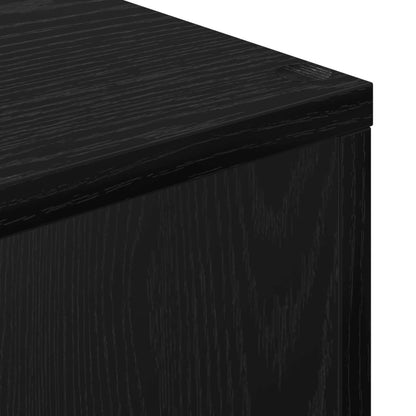 Armadio per Libri Rovere Nero 70 x 24 x 97 cm Legno multistrato