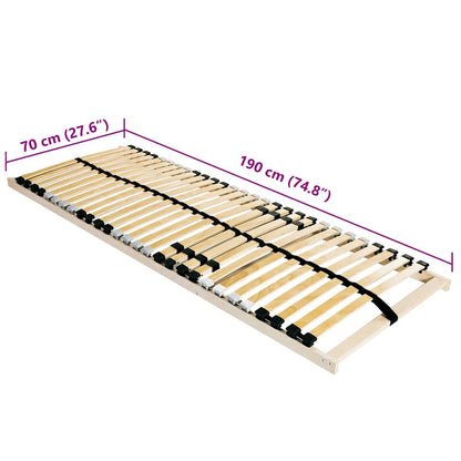 Base a doghe Marrone 70 x 190 cm Legno massello di faggio | homemem39