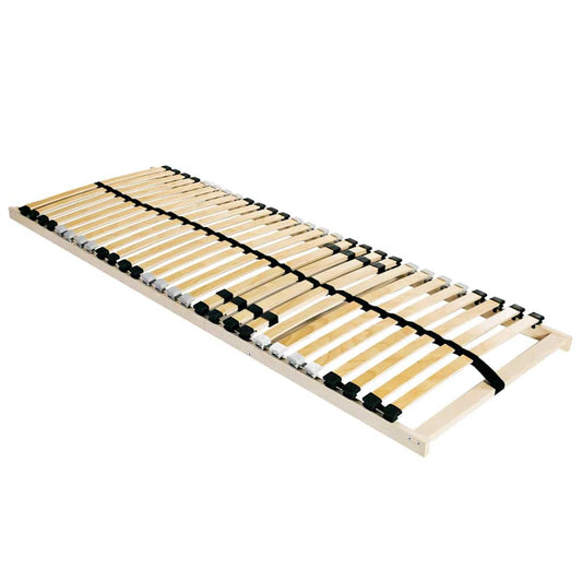 Base a doghe Marrone 140 x 190 cm Legno massello di faggio - homemem39