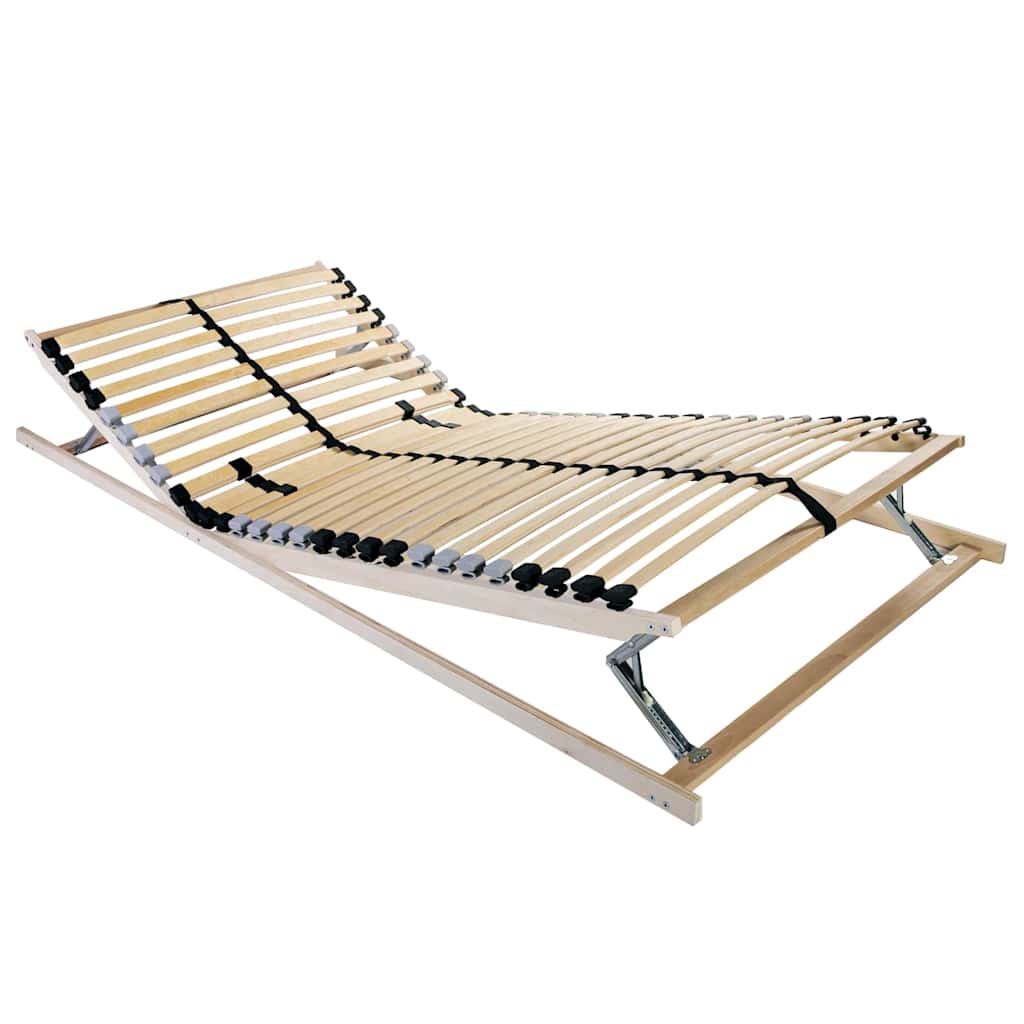 Base a doghe Marrone 120 x 190 cm Legno massello di faggio - homemem39