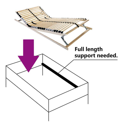Base a doghe Marrone 120 x 190 cm Legno massello di faggio - homemem39