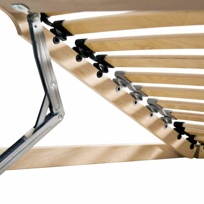 Base a doghe Marrone 140 x 190 cm Legno massello di faggio - homemem39