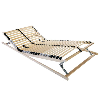 Base a doghe Marrone 140 x 190 cm Legno massello di faggio - homemem39