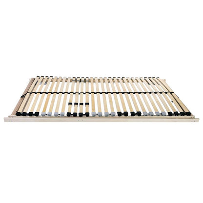 Base a doghe Marrone 140 x 190 cm Legno massello di faggio - homemem39