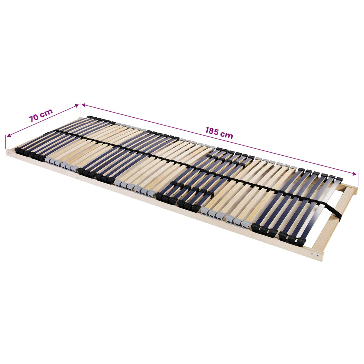 Base a doghe Marrone 70 x 190 cm Legno massello di faggio | homemem39