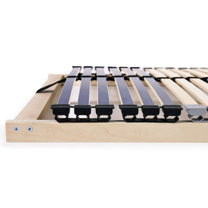 Base a doghe Marrone 90 x 190 cm Legno massello di faggio - homemem39