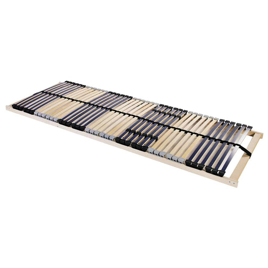 Base a doghe Marrone 90 x 190 cm Legno massello di faggio