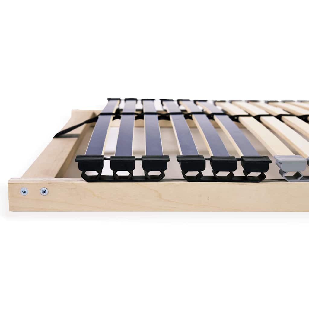 Base a doghe Marrone 100 x 190 cm Legno massello di faggio - homemem39