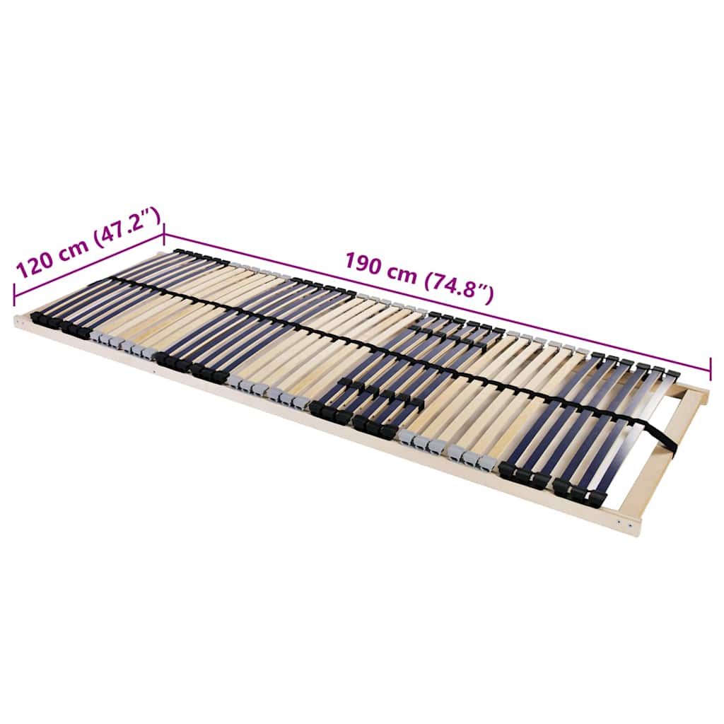 Base a doghe Marrone 120 x 190 cm Legno massello di faggio - homemem39