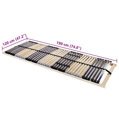 Base a doghe Marrone 120 x 190 cm Legno massello di faggio - homemem39