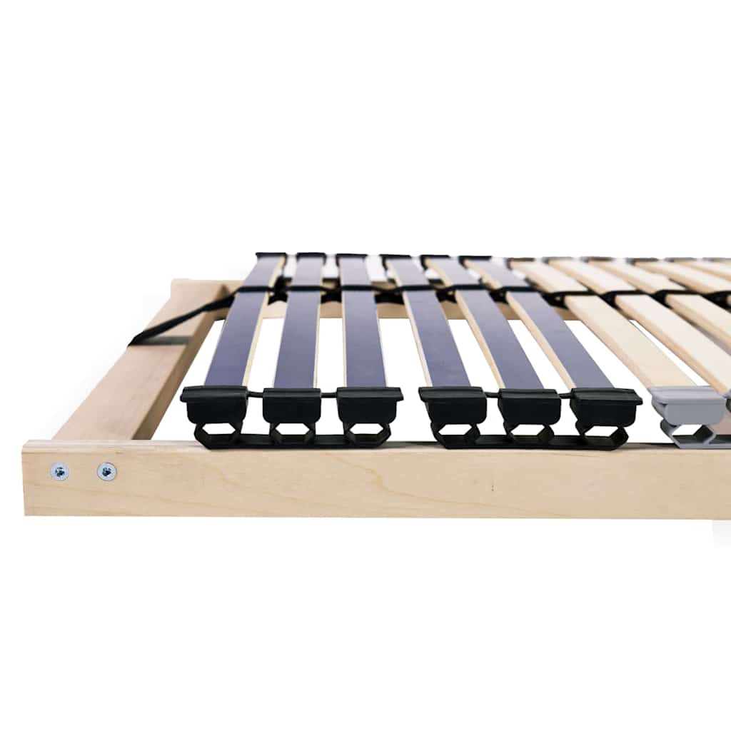 Base a doghe Marrone 140 x 190 cm Legno massello di faggio - homemem39