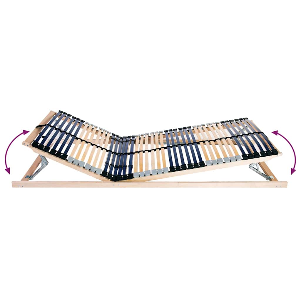 Base a doghe Marrone 80 x 190 cm Legno massello di faggio | homemem39