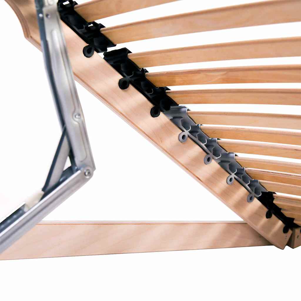 Base a doghe Marrone 90 x 190 cm Legno massello di faggio - homemem39