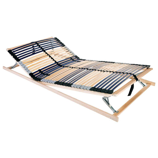 Base a doghe Marrone 140 x 190 cm Legno massello di faggio
