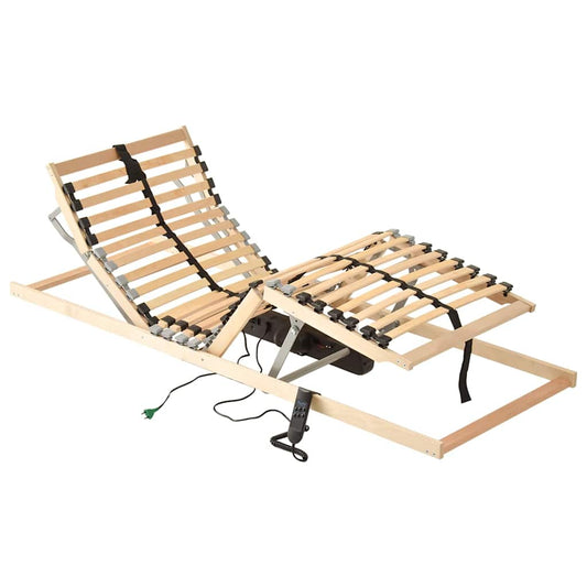 Base a doghe Marrone 70 x 190 cm Legno massello di faggio