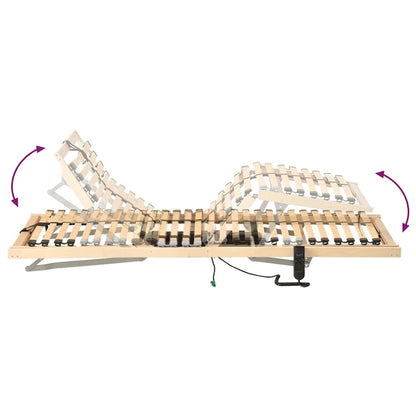Base a doghe Marrone 70 x 190 cm Legno massello di faggio | homemem39