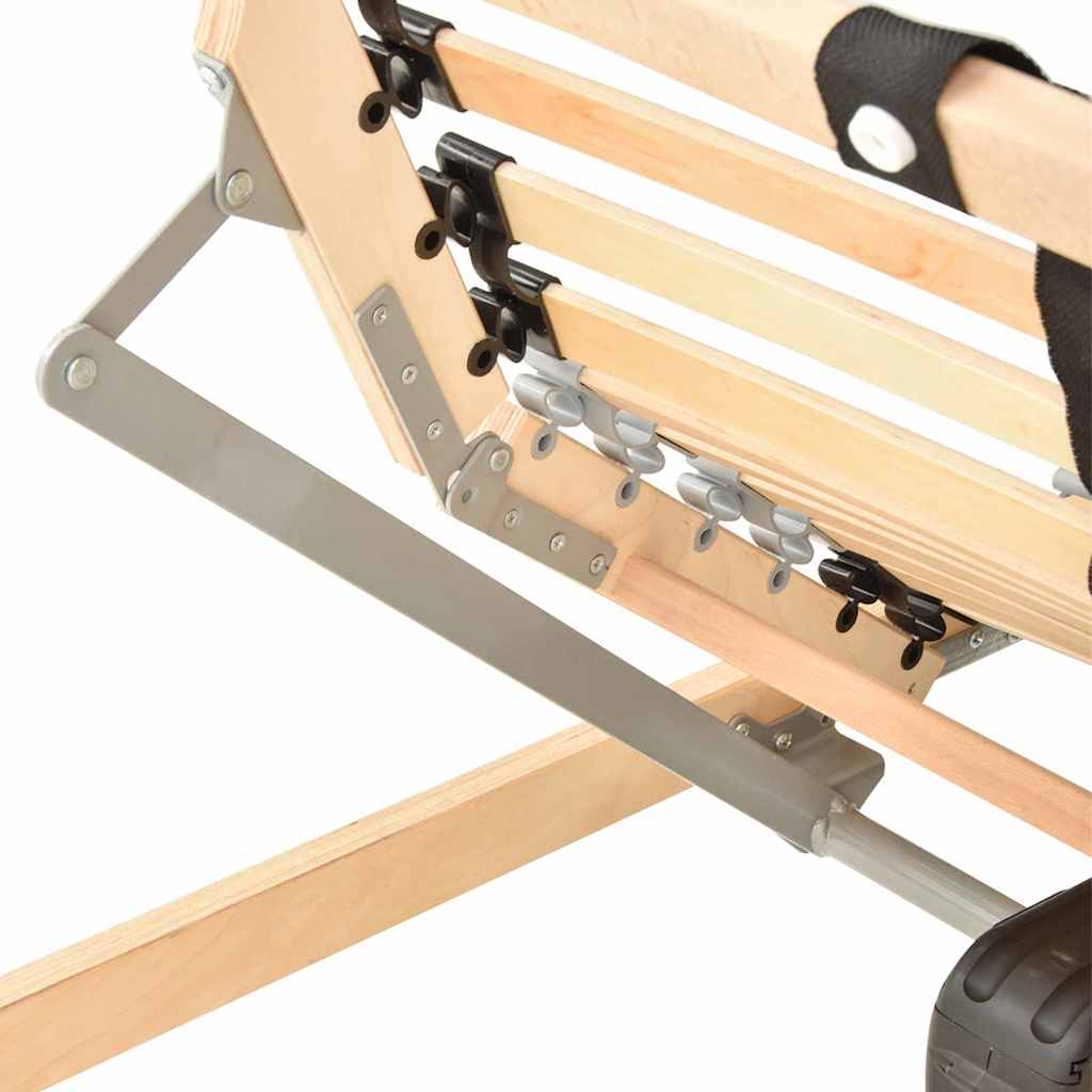 Base a doghe Marrone 80 x 190 cm Legno massello di faggio - homemem39