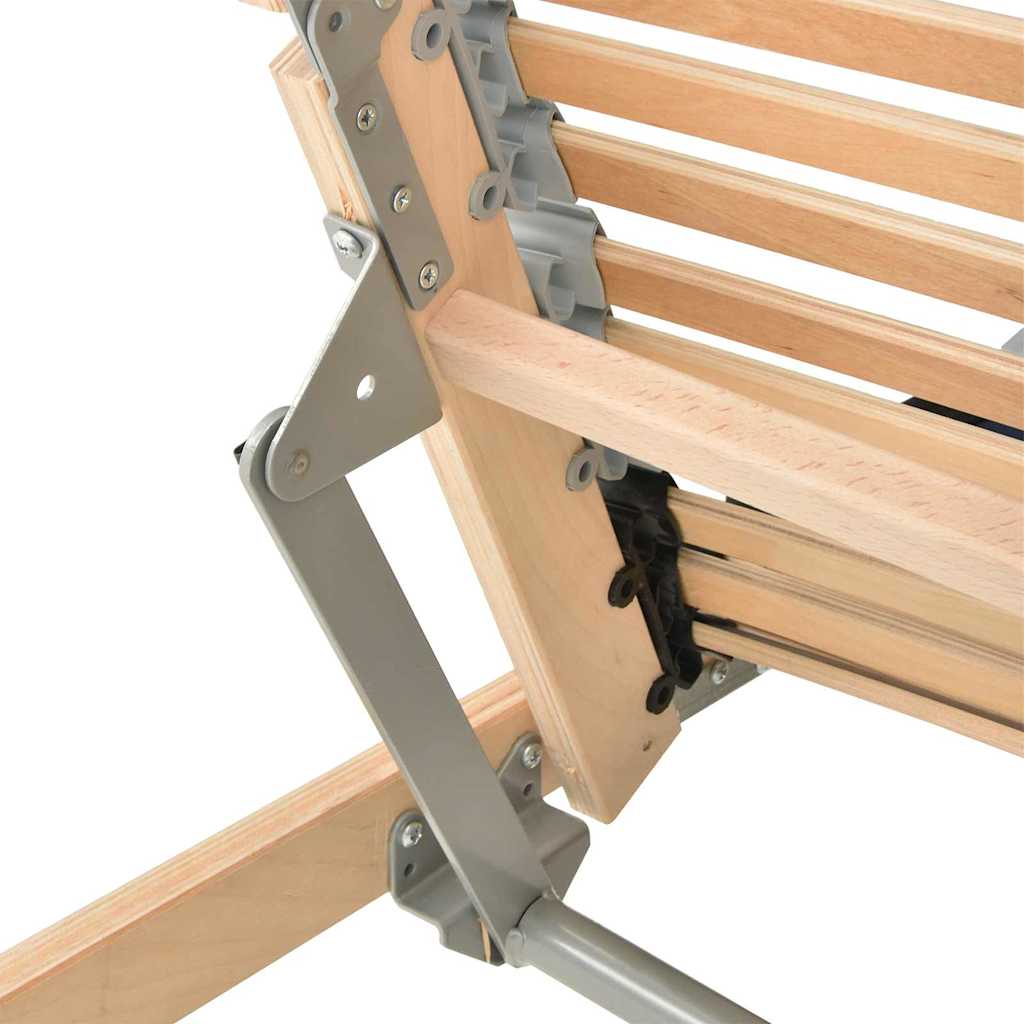 Base a doghe Marrone 80 x 190 cm Legno massello di faggio - homemem39