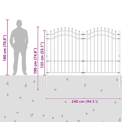 Recinzione per Giardino Woerden Grigio 240 x 190 cm | homemem39