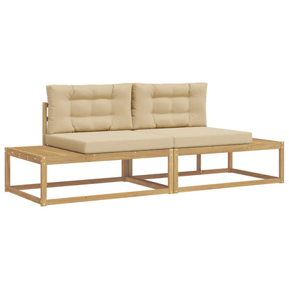 Set di divani da esterno Bianco 230,5 x 83 x 73 cm Poliestere | homemem39