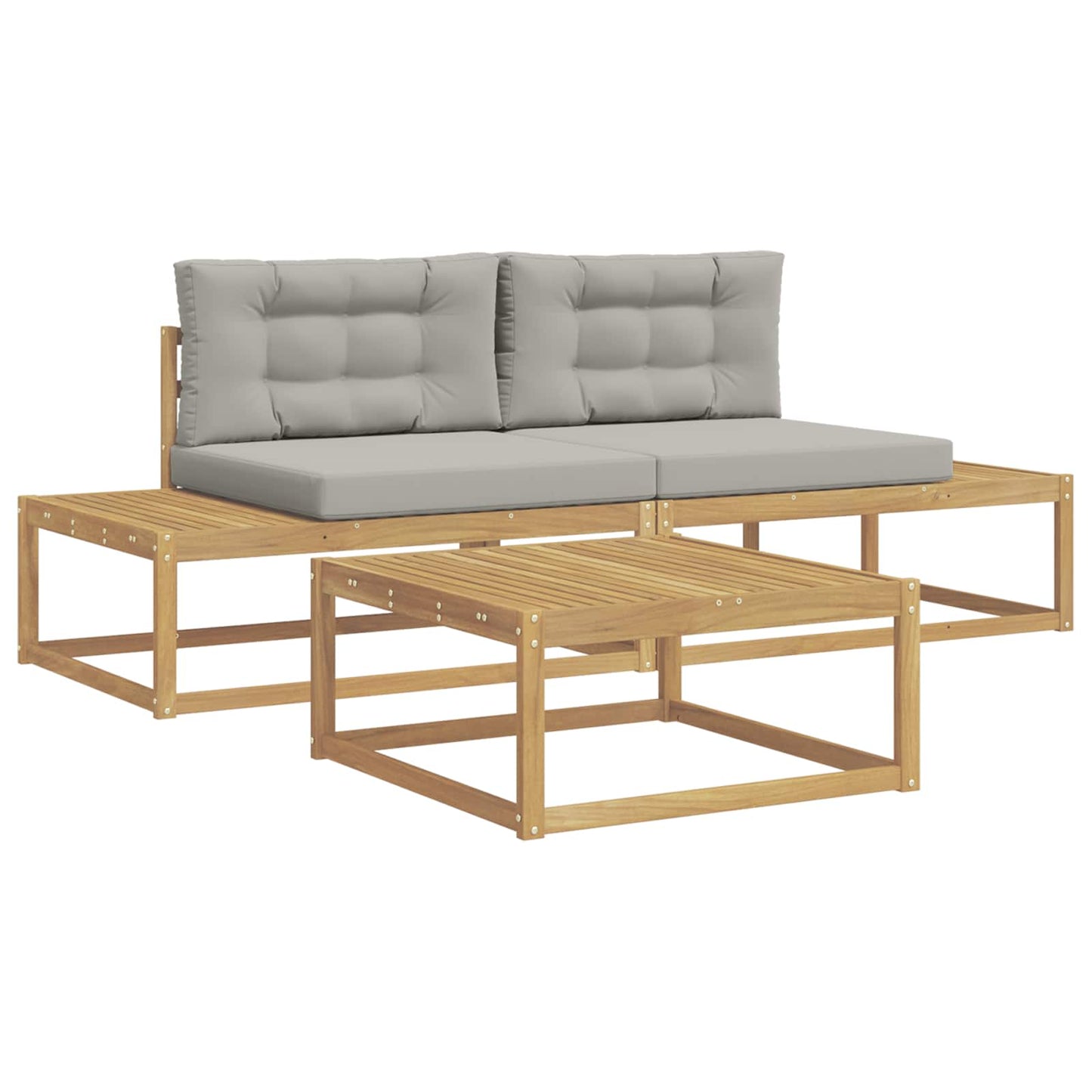 Set di divani da esterno Bianco 79 x 79 x 37 cm Poliestere | homemem39