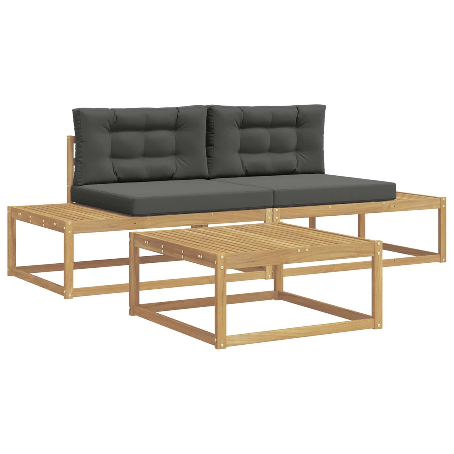 Set di divani da esterno Bianco 79 x 79 x 37 cm Poliestere | homemem39