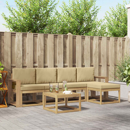 Set di divani da esterno 6 pz Bianco e Beige | homemem39
