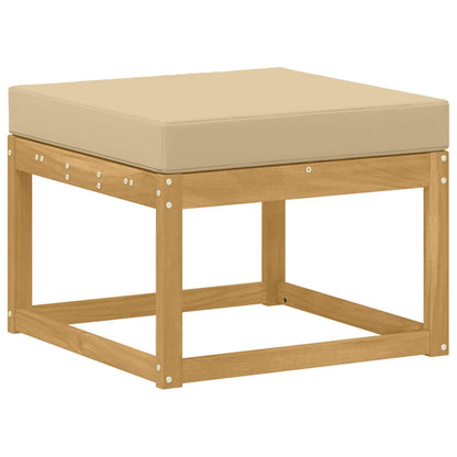 Set di divani da esterno 7 pz Bianco e Beige