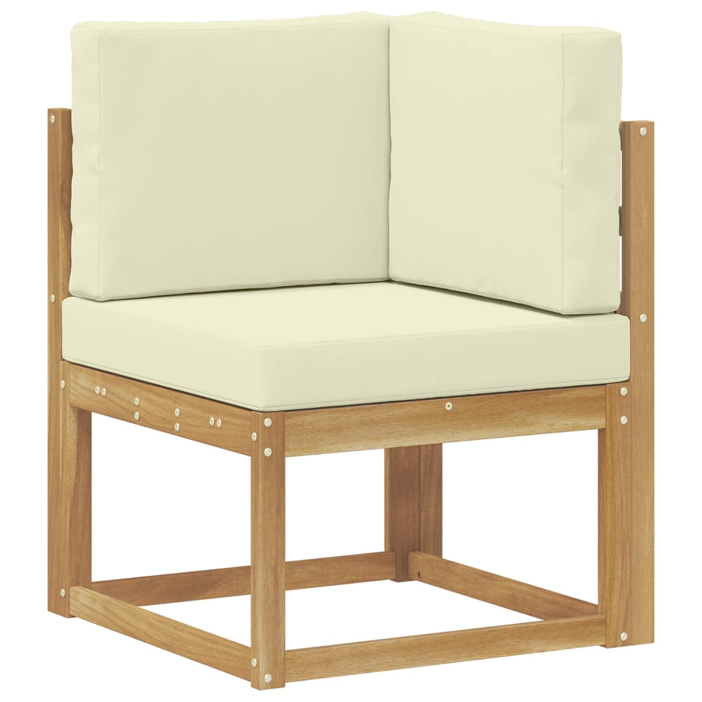 Set di divani da esterno 7 pz Bianco e Crema