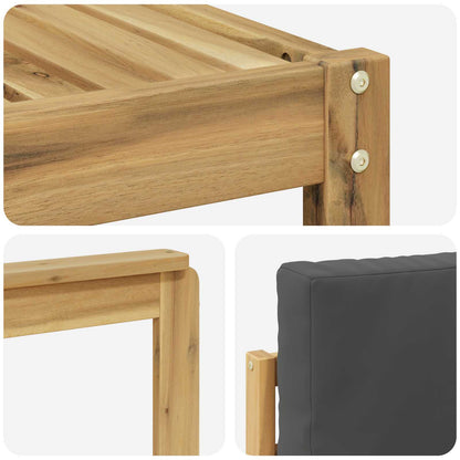 Set di divani da esterno 6 pz Bianco e Antracite Poliestere