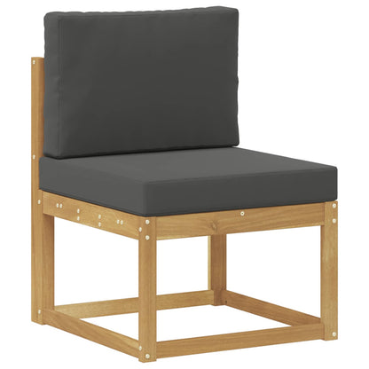 Set di divani da esterno 6 pz Bianco e Antracite Poliestere