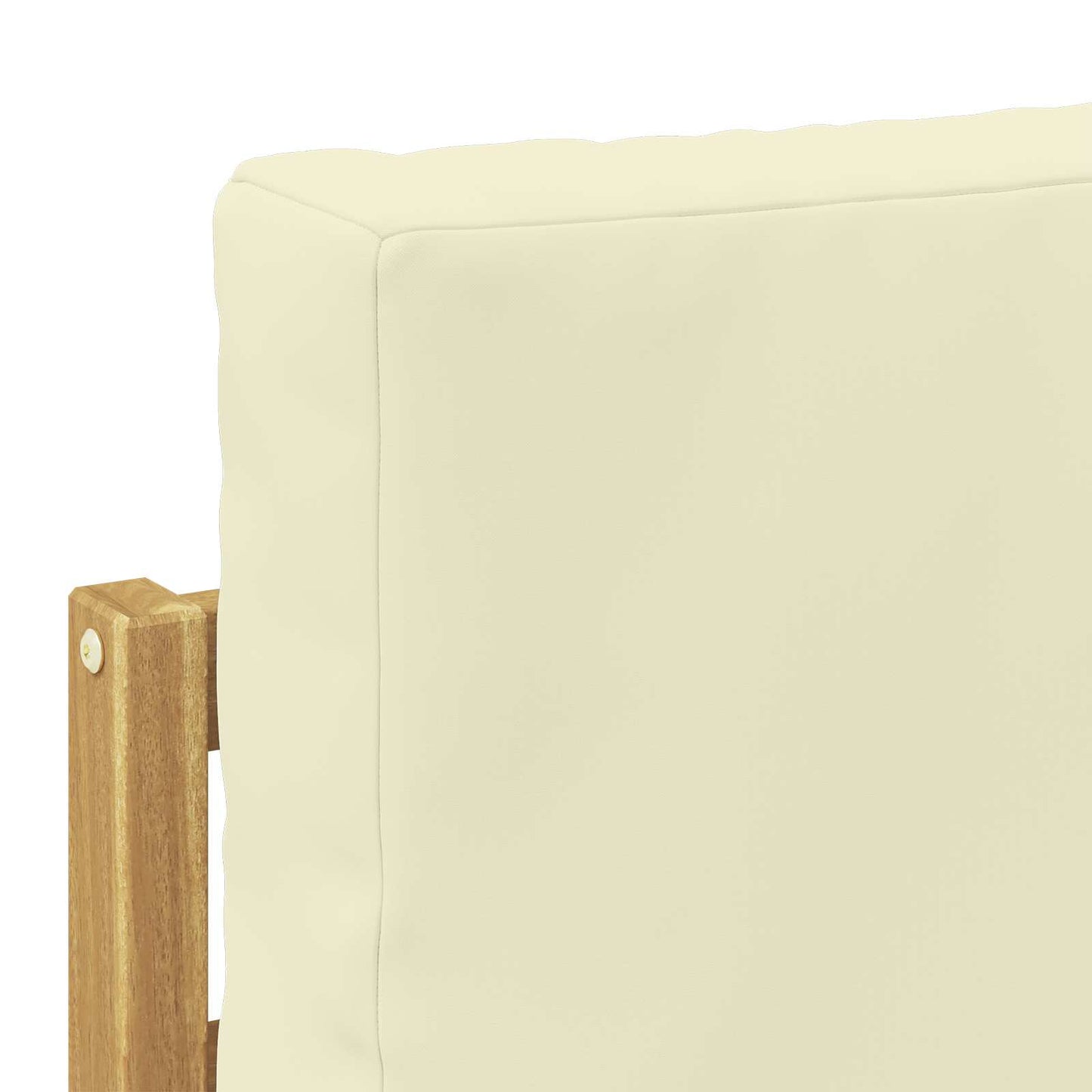 Set di divani da esterno 4 Pezzo Bianco e Crema Poliestere