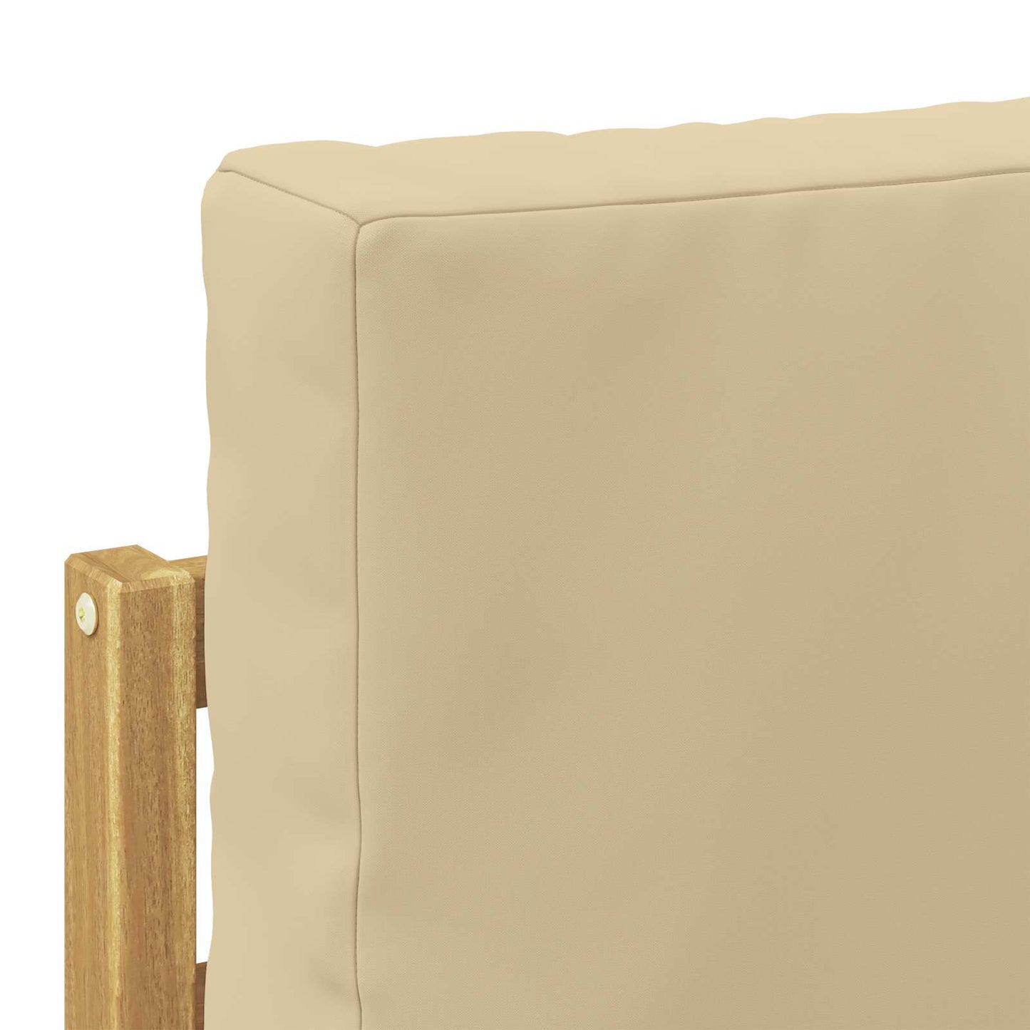 Set di divani da esterno 4 Pezzo Bianco e Beige Poliestere