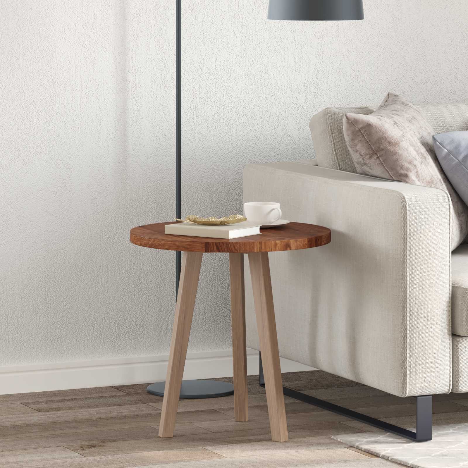Piano del tavolo Marrone Chiaro Ø 50 x 2,5 cm | homemem39
