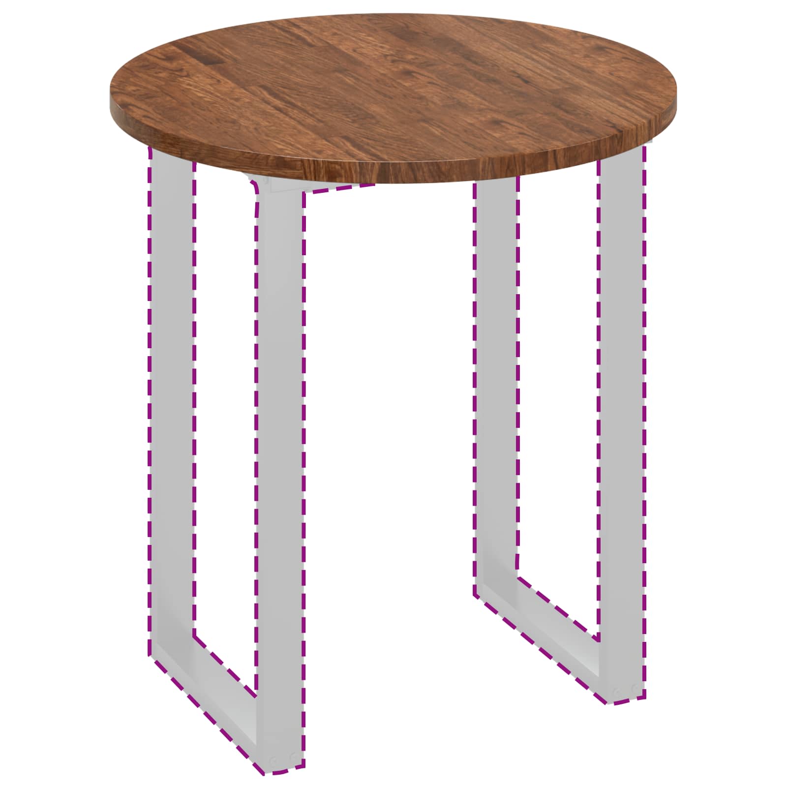 Piano del tavolo Marrone Chiaro Ø 70 x 2,5 cm | homemem39