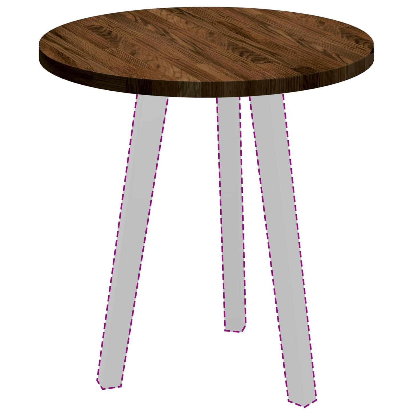 Piano del tavolo Marrone Scuro Ø 50 x 2,5 cm | homemem39