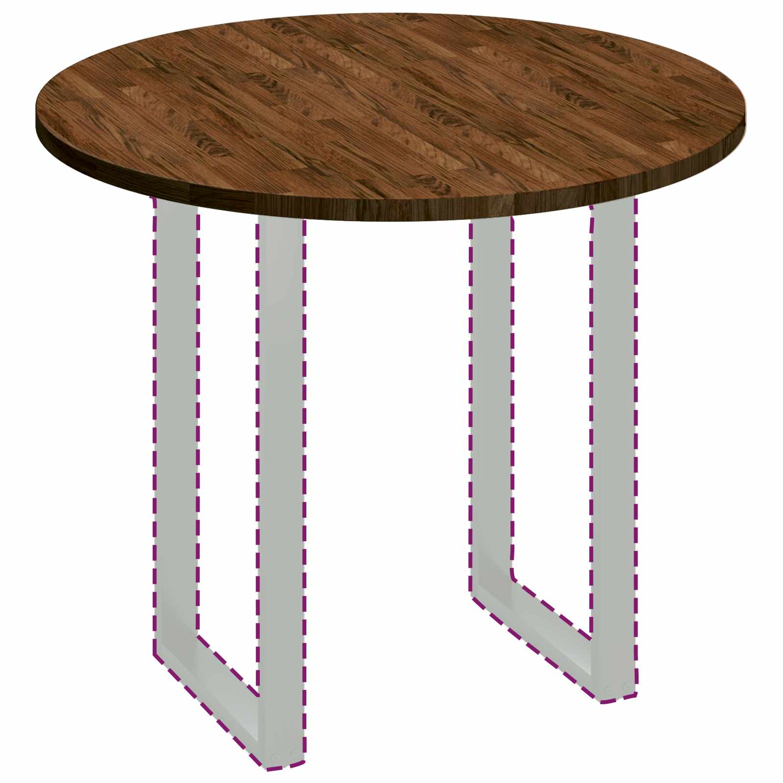 Piano del tavolo Marrone Scuro Ø 90 x 2,5 cm | homemem39