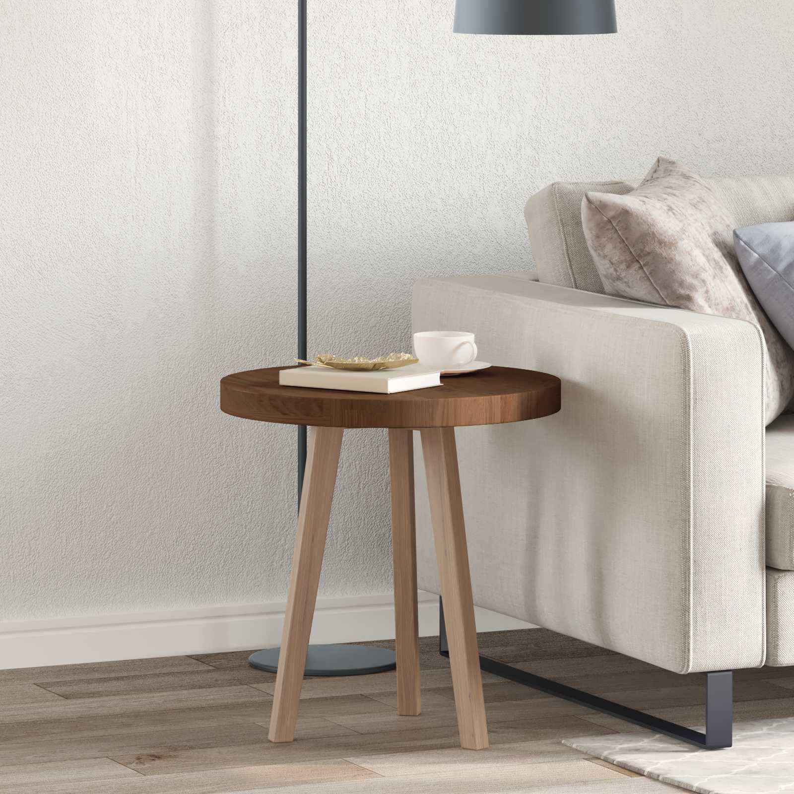 Piano del tavolo Marrone Scuro Ø 50 x 4 cm | homemem39