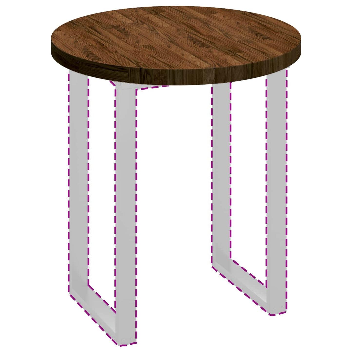 Piano del tavolo Marrone Scuro Ø 70 x 4 cm | homemem39