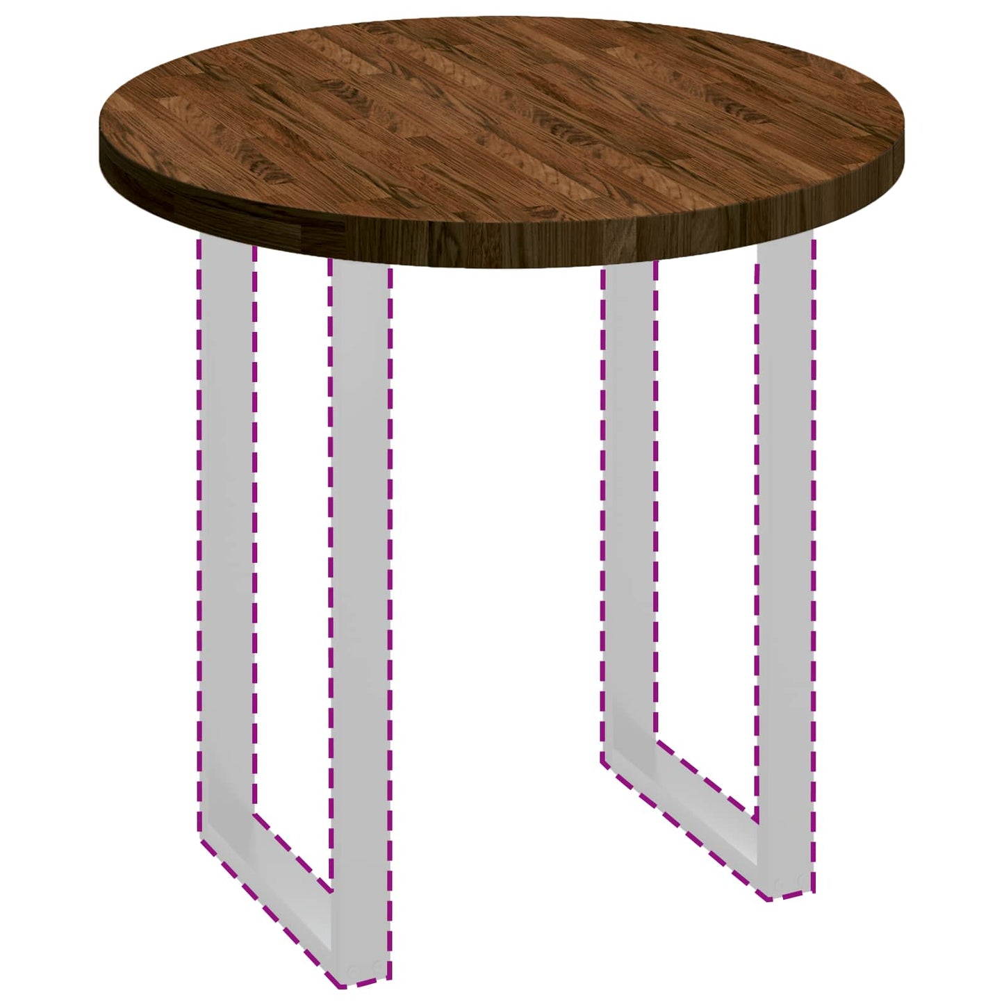 Piano del tavolo Marrone Scuro Ø 80 x 4 cm | homemem39