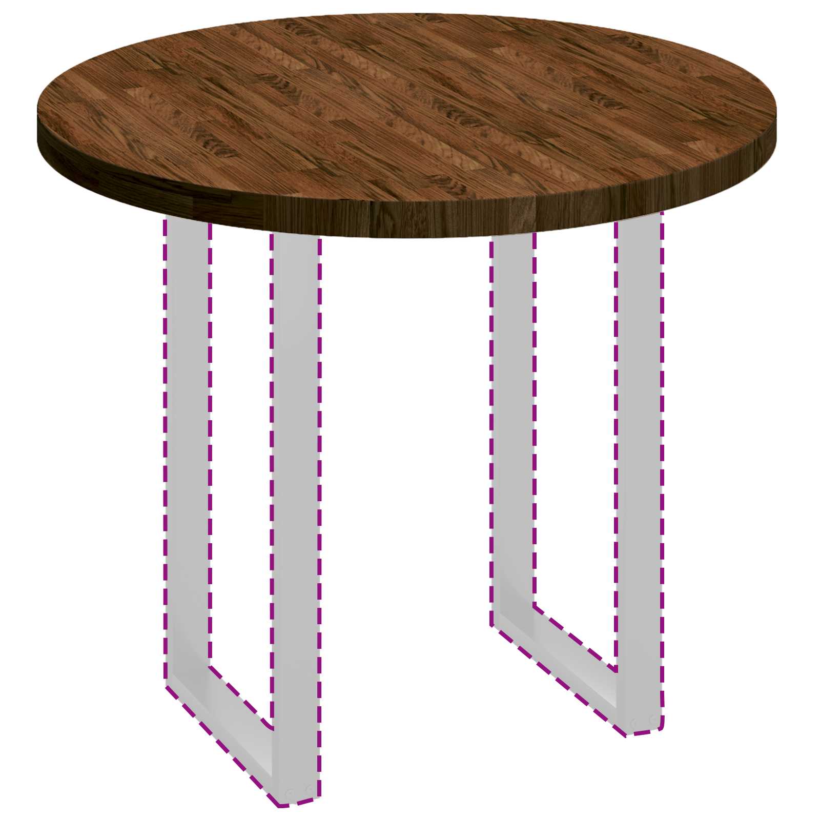 Piano del tavolo Marrone Scuro Ø 90 x 4 cm | homemem39