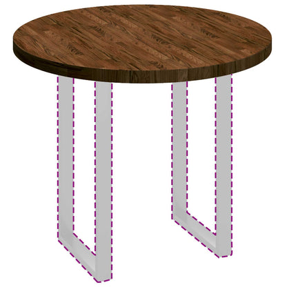Piano del tavolo Marrone Scuro Ø 90 x 4 cm | homemem39