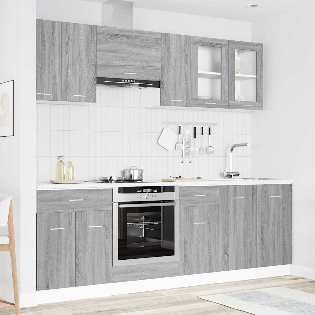 Set mobili da cucina con cassetto Lyon 8 pcs Grigio Sonoma