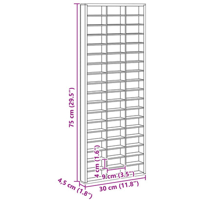 Vetrina a muro Beige 30 x 4,5 x 75 cm Legno multistrato | homemem39