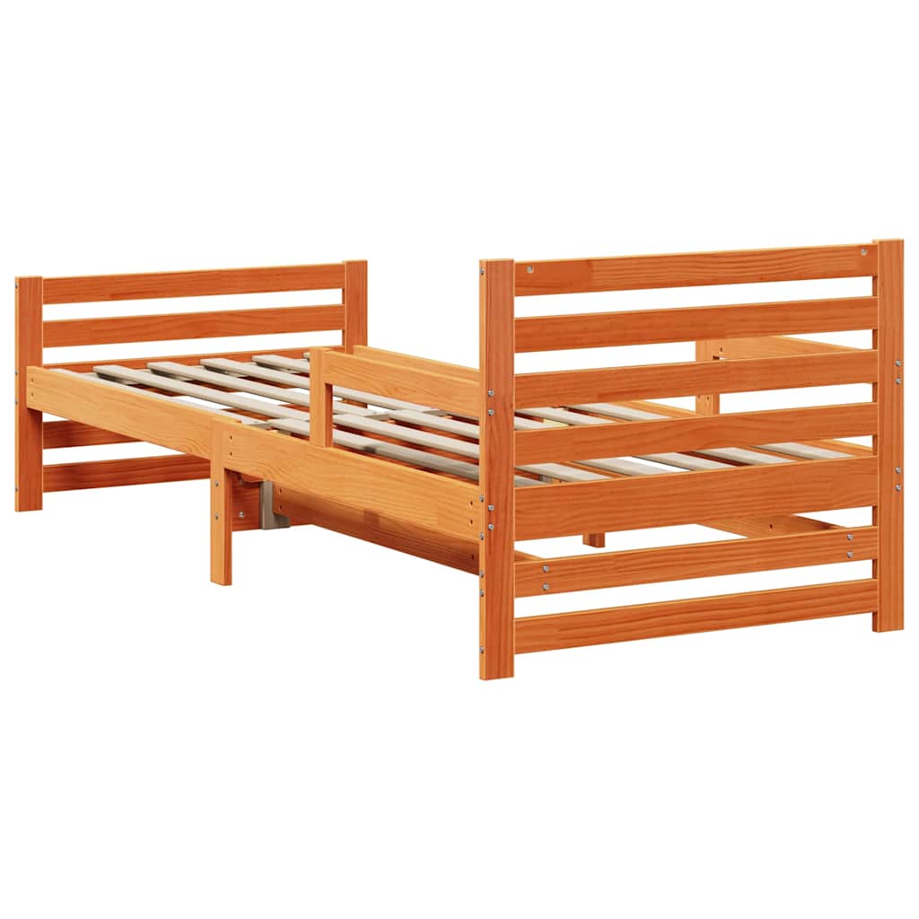 Struttura del letto con testiera Marrone cerato 80 x 200 cm | homemem39