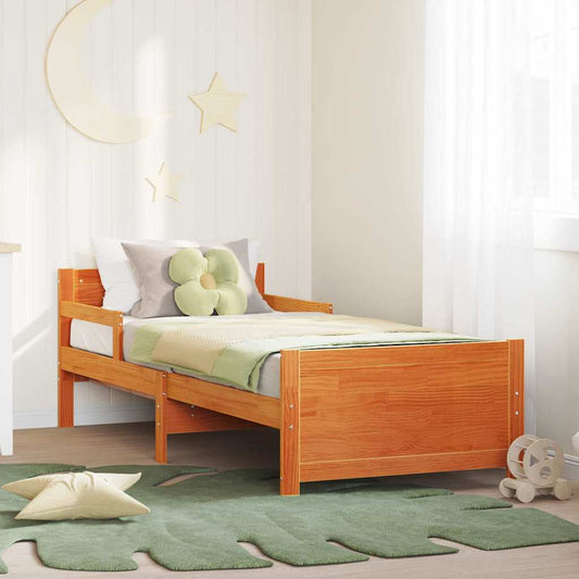 Struttura del letto con testiera Marrone cerato 80 x 200 cm | homemem39